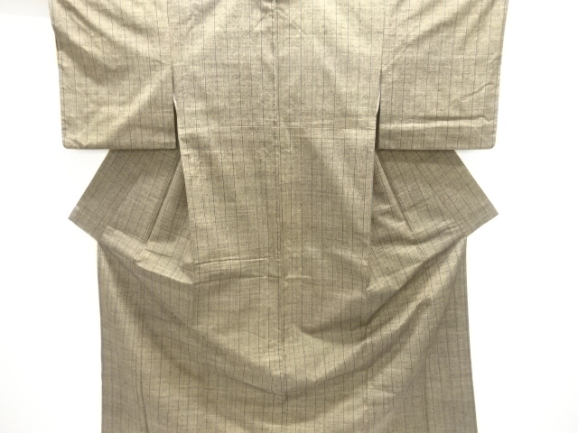 JAPANESE KIMONO / TSUMUGI / WOVEN STRIPE